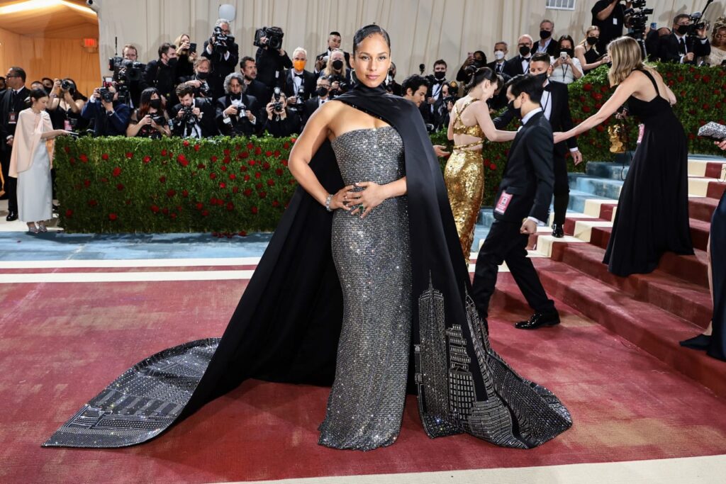 Alicia Keys in Ralph Lauren. Credit: Jamie McCarthy/Getty Images